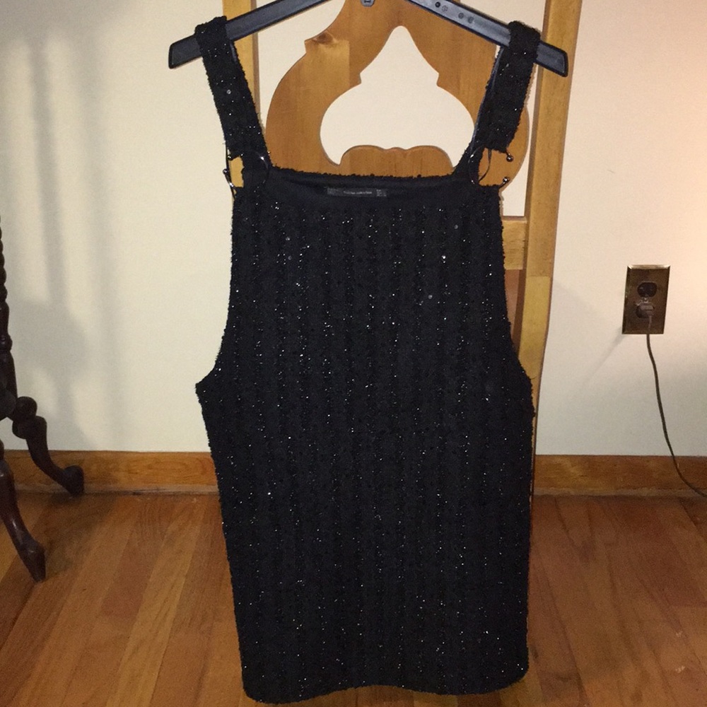 Zara Sequin Overall Dress